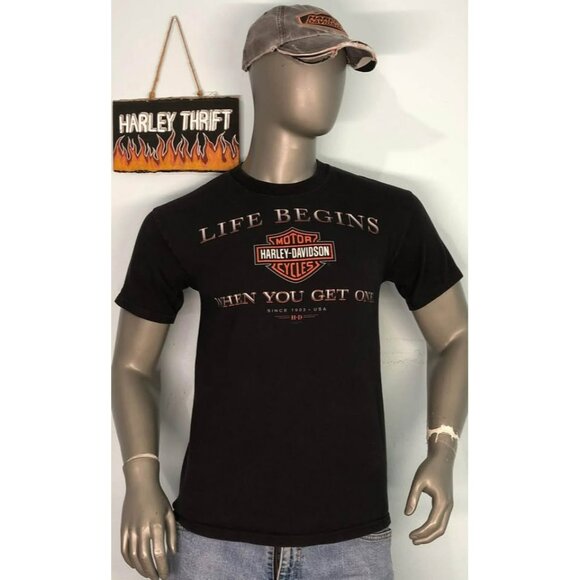 VTG 2002 Harley-Davidson T-shirt Medium Men PEORIA, ILLINOIS - Picture 3 of 5